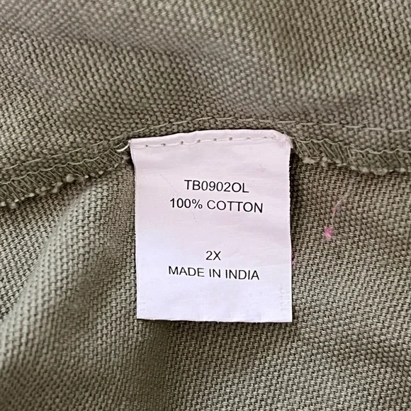 Floriana | Green cotton zip front jacket embroidered details women’s siz… - Picture 10 of 11